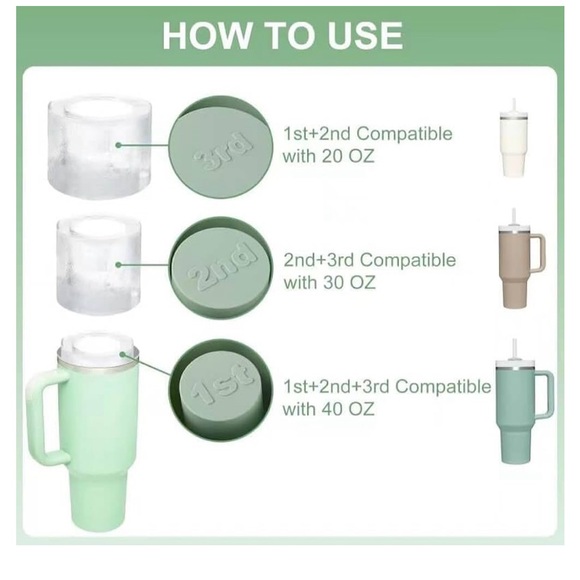 Ice Cube Tray Large Capacity Ice Lattice with Cover NEW!!! Pretty Green - Picture 4 of 11